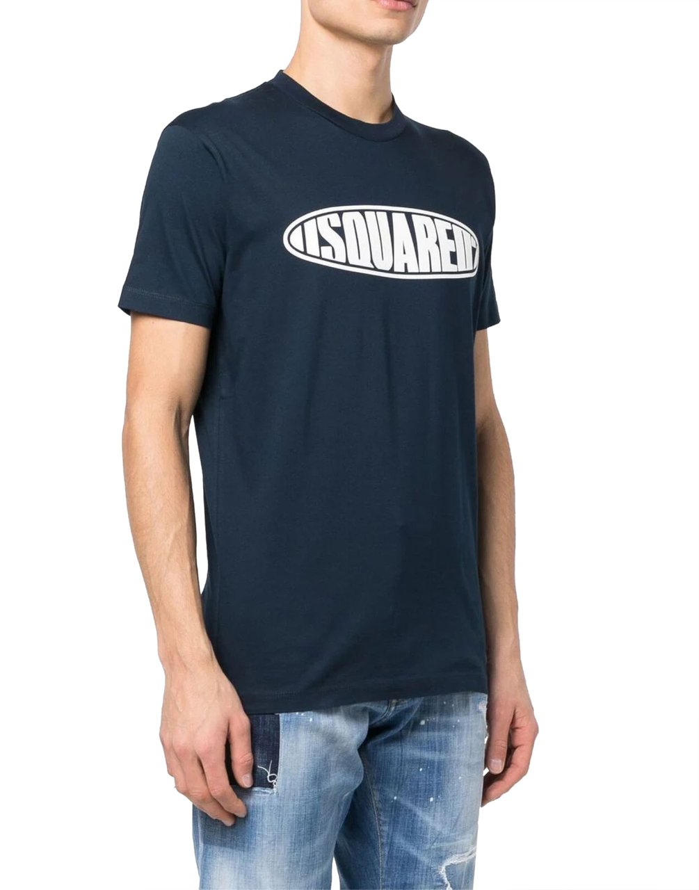 Dsquared2 Surf Board Logo T-shirt Blauw