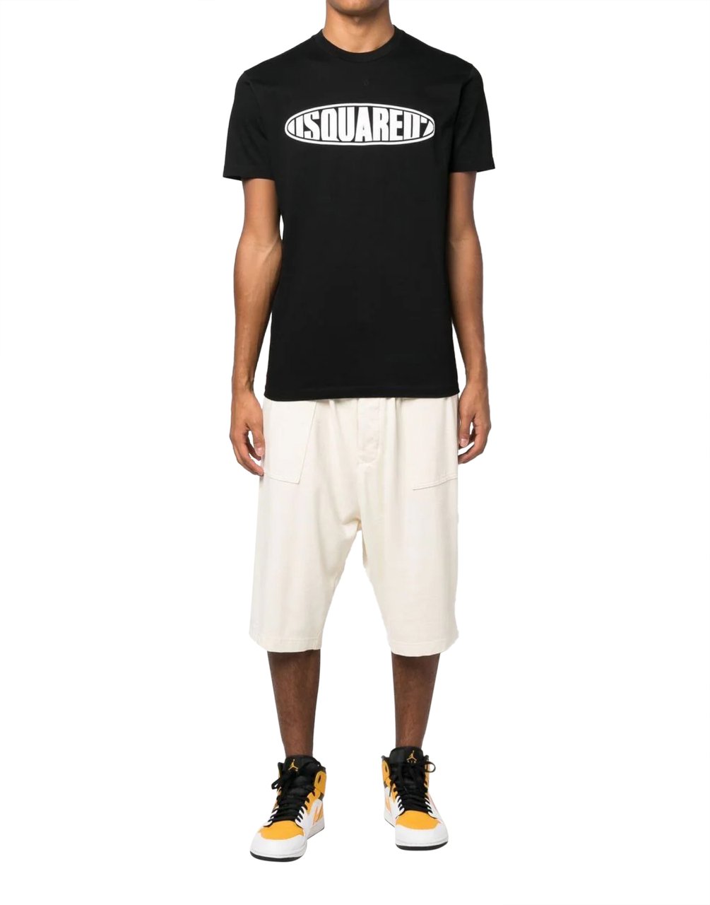 Dsquared2 Surf Board Logo T-shirt Zwart