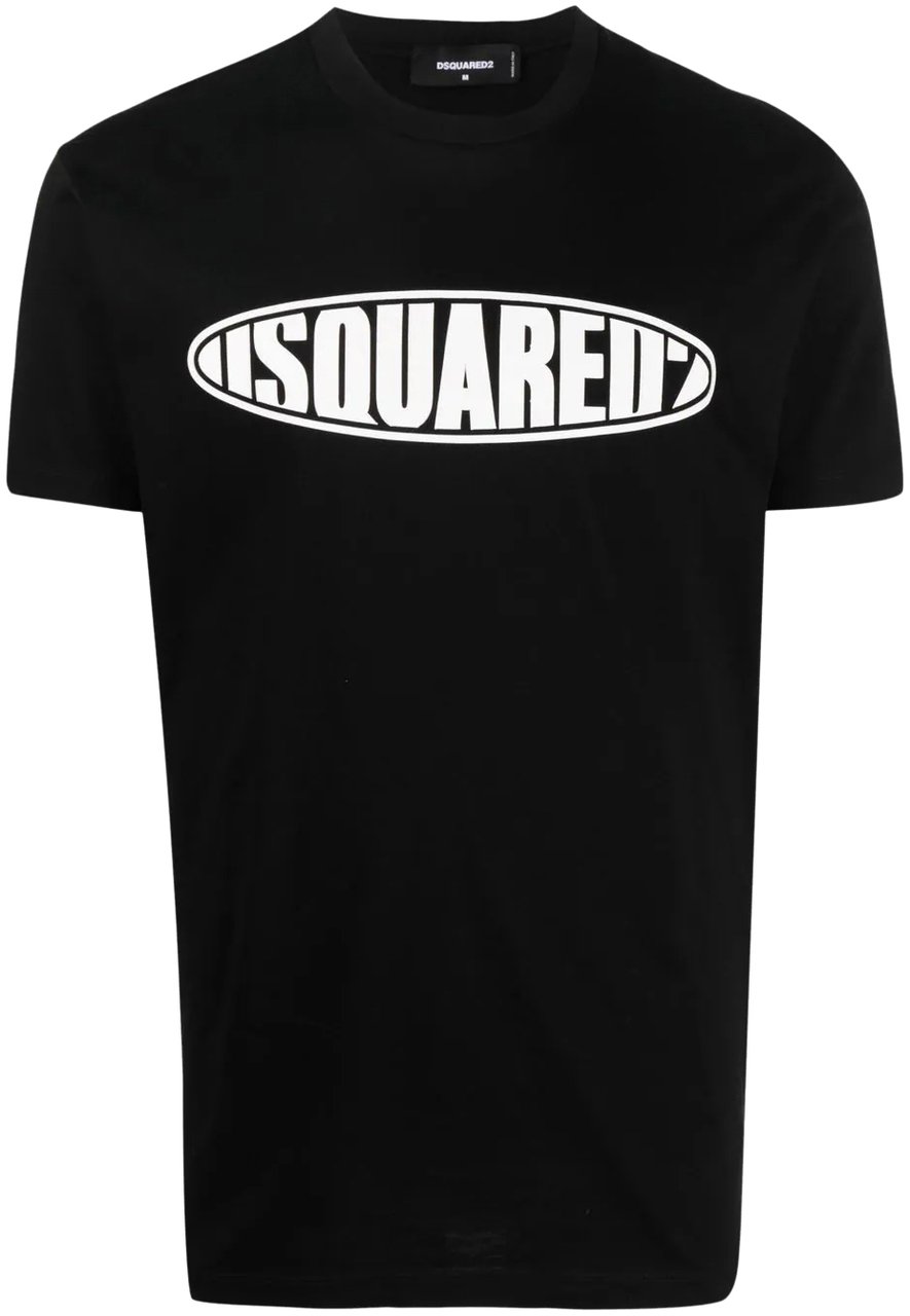 Dsquared2 Surf Board Logo T-shirt Zwart