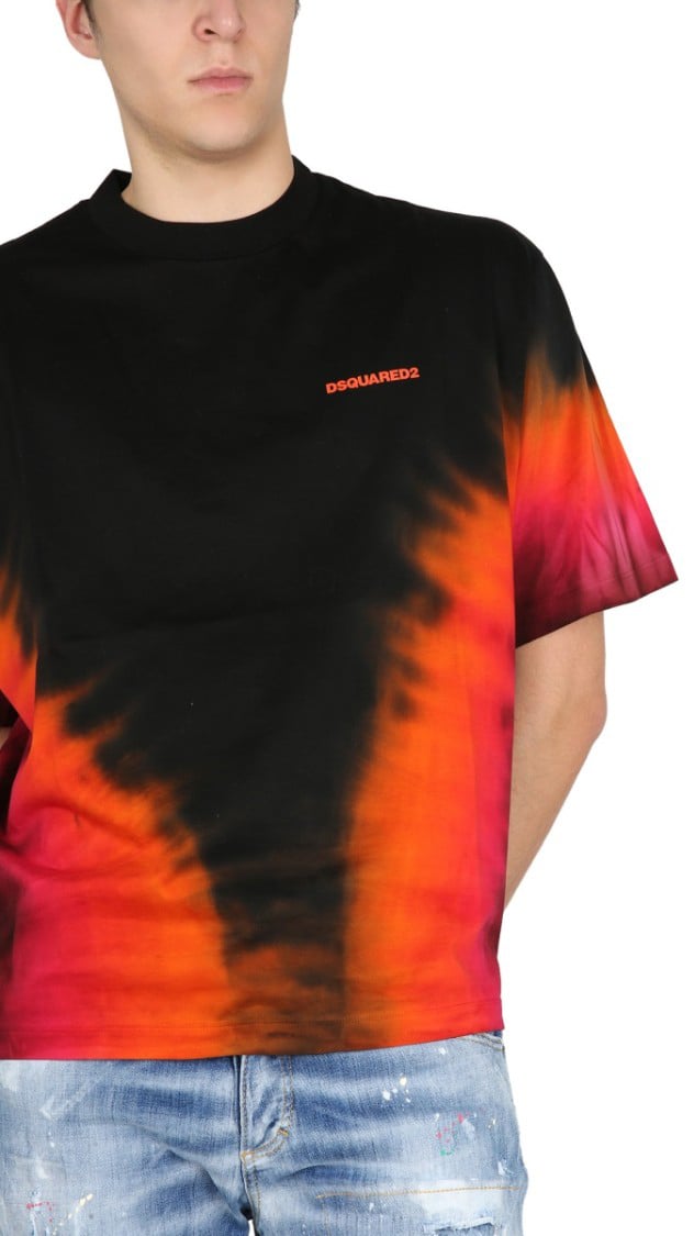 Dsquared2 "D2 Flame" T-Shirt Zwart