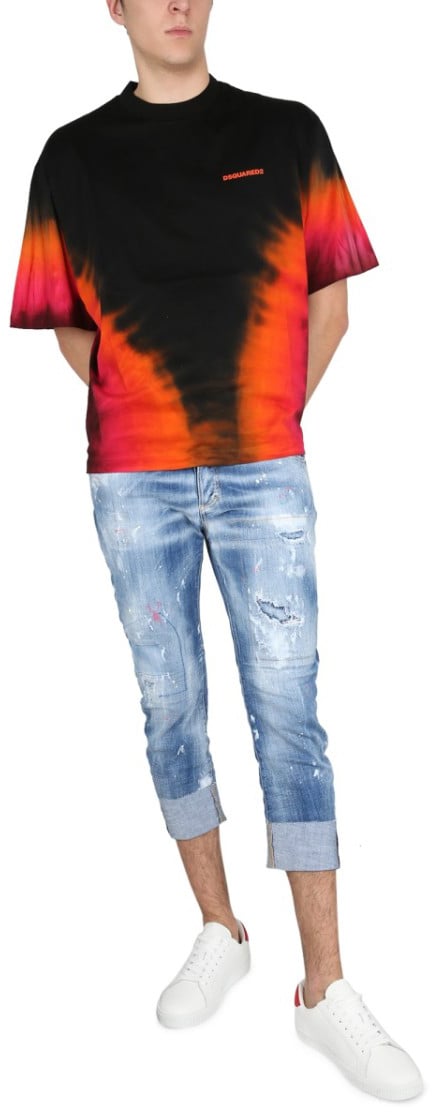 Dsquared2 "D2 Flame" T-Shirt Zwart