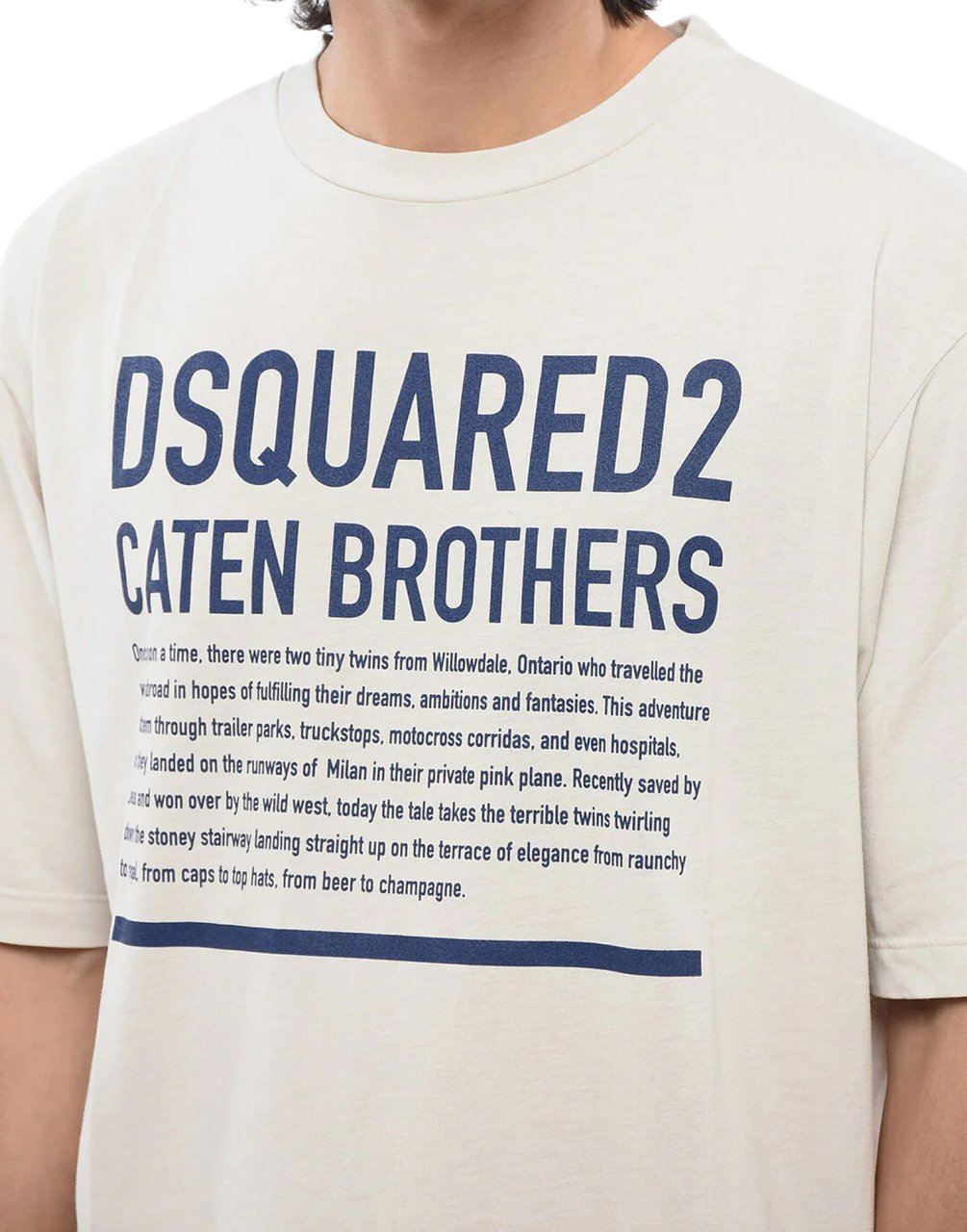 Dsquared2 Loose Fit Logo T-shirt Beige