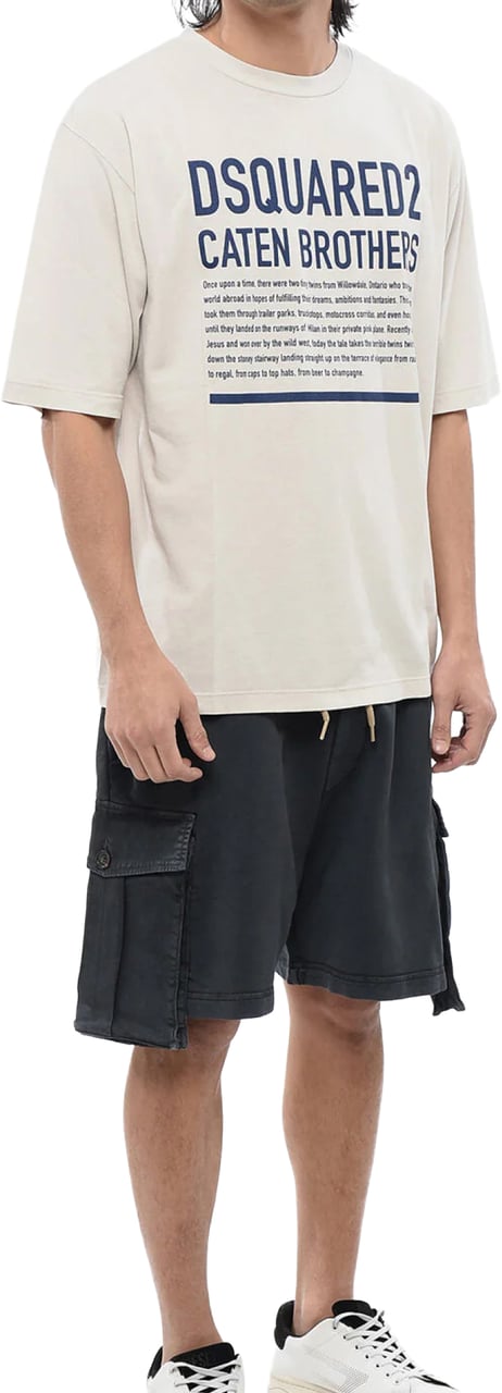 Dsquared2 Loose Fit Logo T-shirt Beige