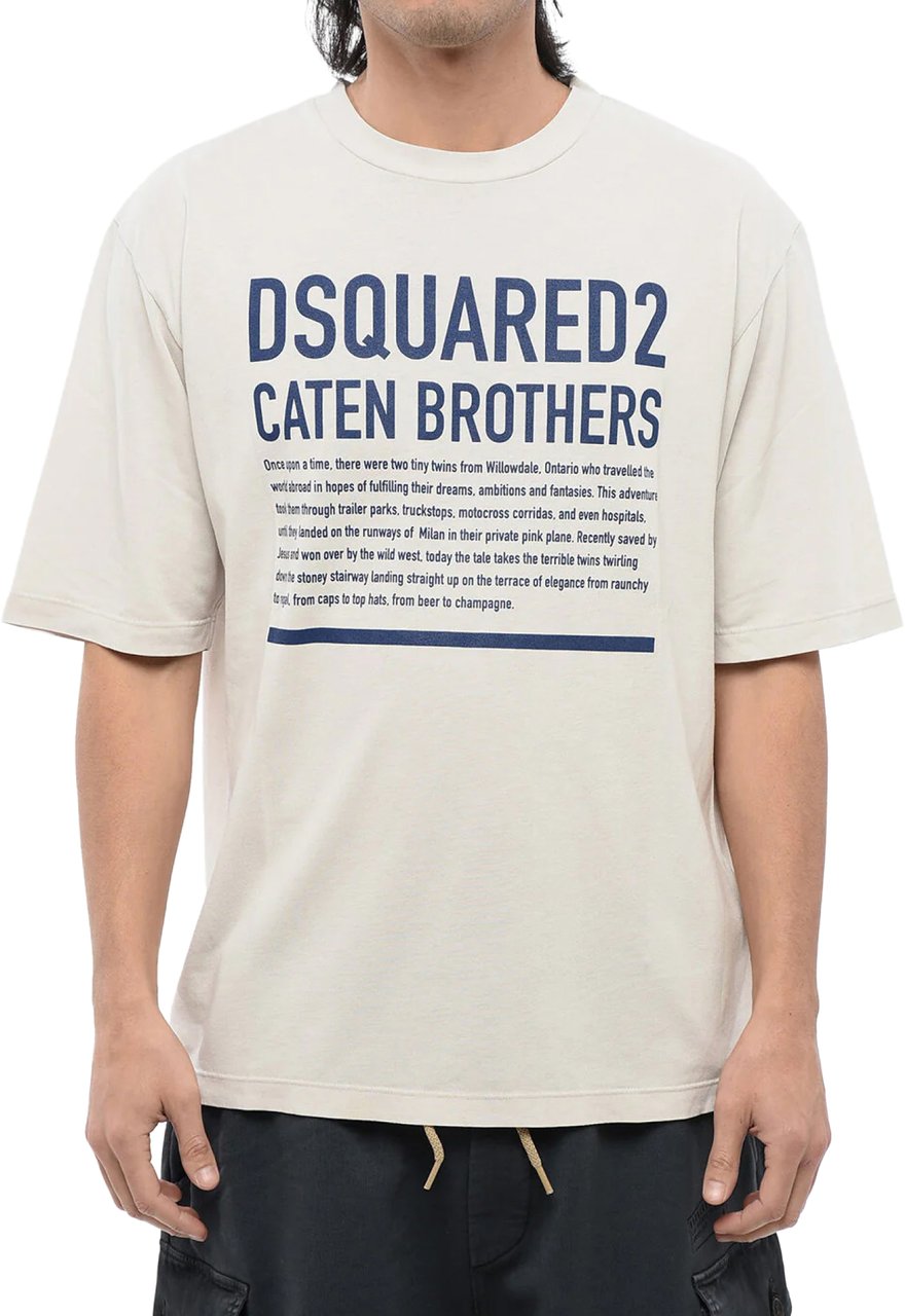 Dsquared2 Loose Fit Logo T-shirt Beige