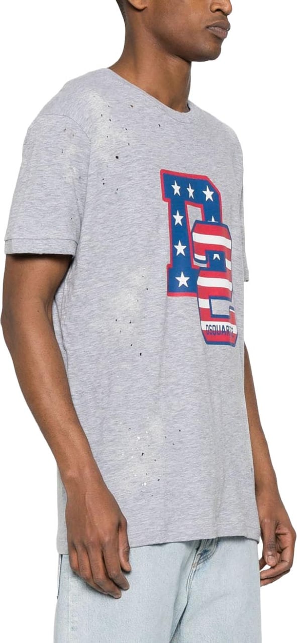 Dsquared2 Grey Muscle Fit Tee T-Shirt Wit