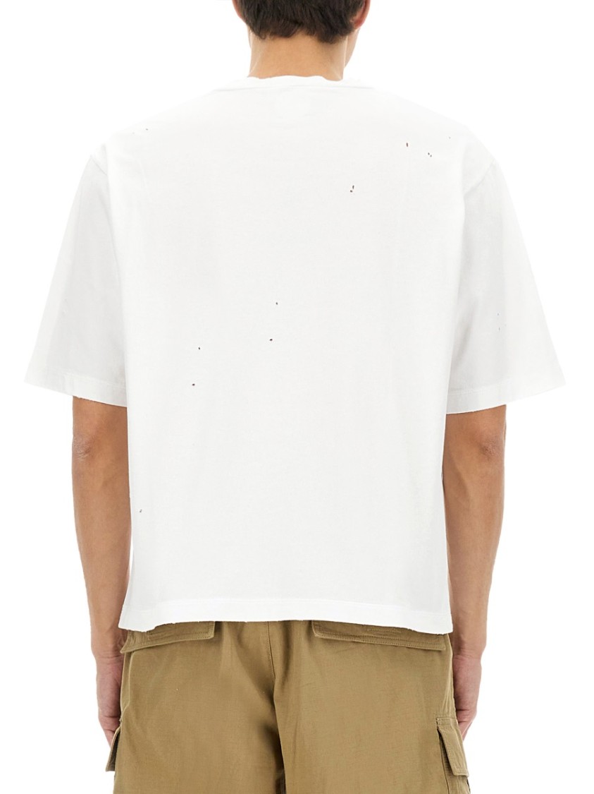 Dsquared2 Relaxed Fit White Graphic T-Shirt Wit