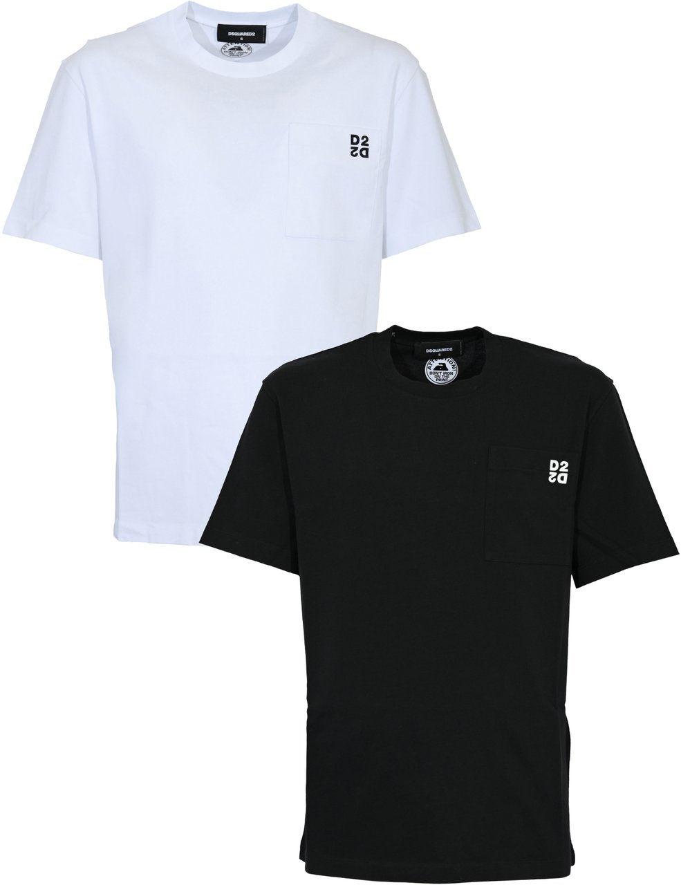 Dsquared2 T-Shirts And Polos Whiteblack Zwart