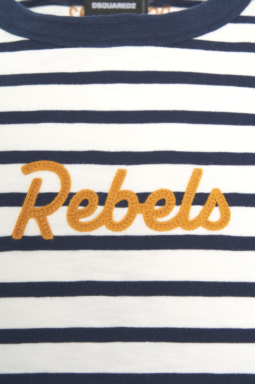 Dsquared2 Striped t-shirt Wit