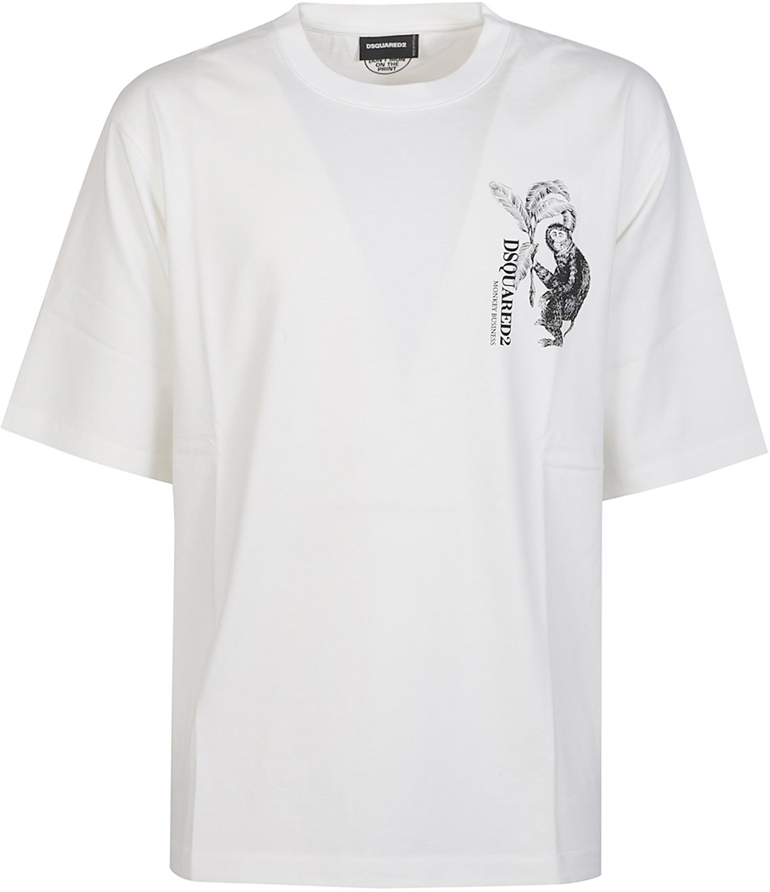 Dsquared2 Loose Fit T-shirt White Wit