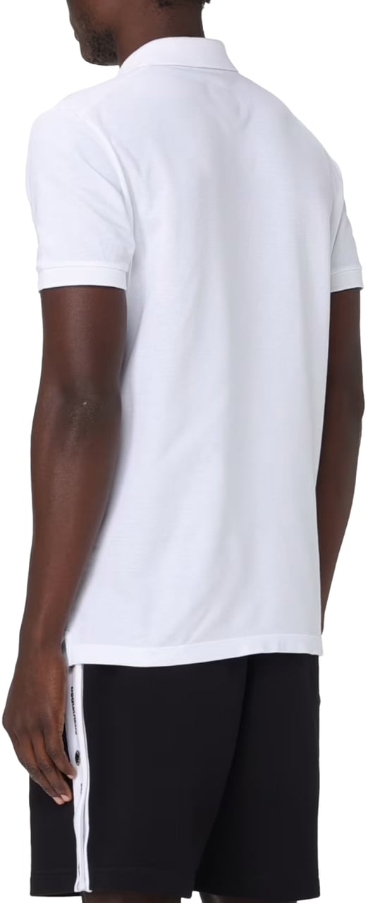 Dsquared2 Tennis Fit D2 Logo Polo Shirt Wit