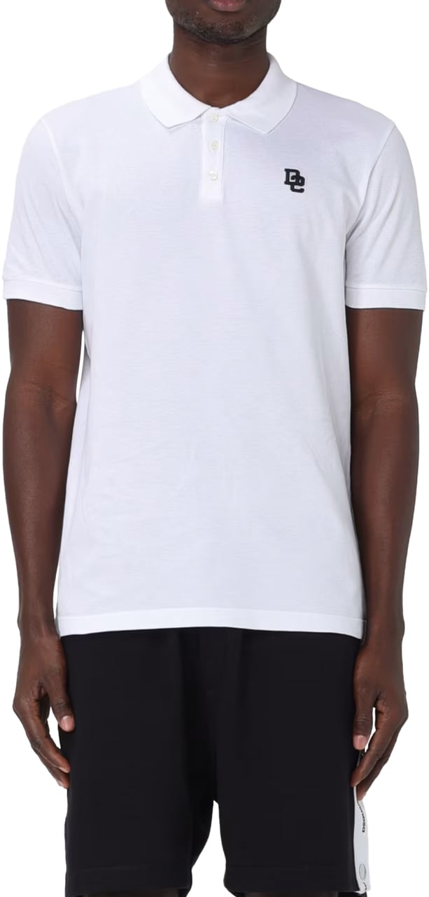 Dsquared2 Tennis Fit D2 Logo Polo Shirt Wit