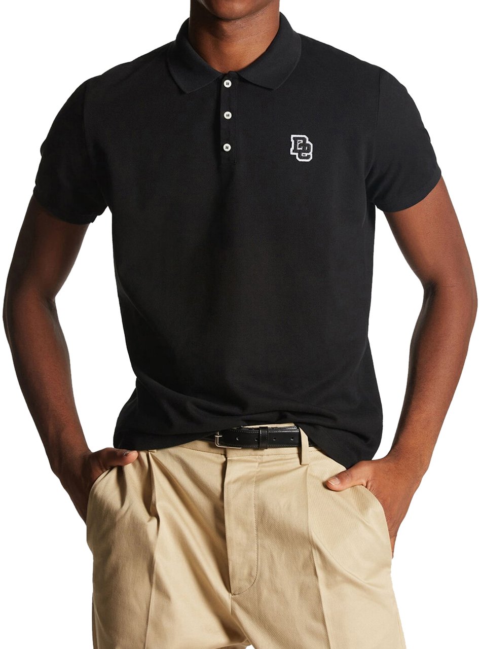 Dsquared2 Tennis Fit D2 Logo Polo Shirt Zwart