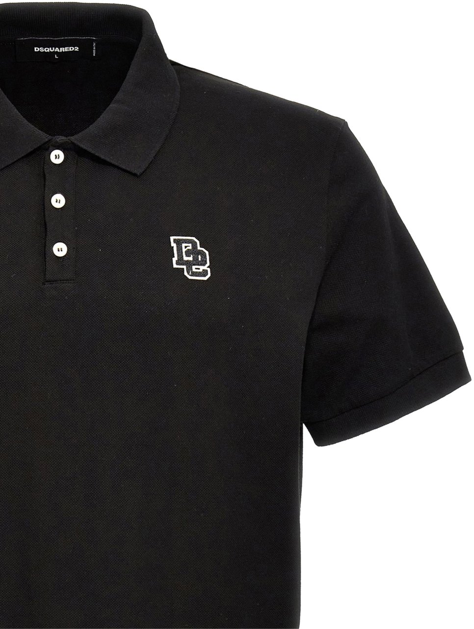 Dsquared2 Tennis Fit D2 Logo Polo Shirt Zwart