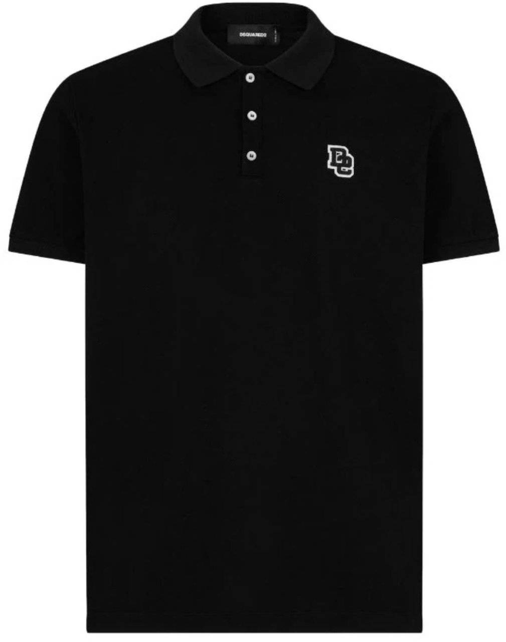 Dsquared2 Tennis Fit D2 Logo Polo Shirt Zwart