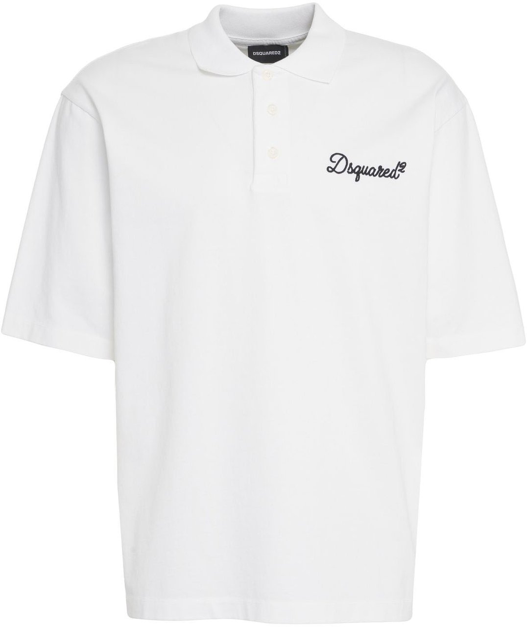 Dsquared2 Polo shirt with logo embroidery Wit