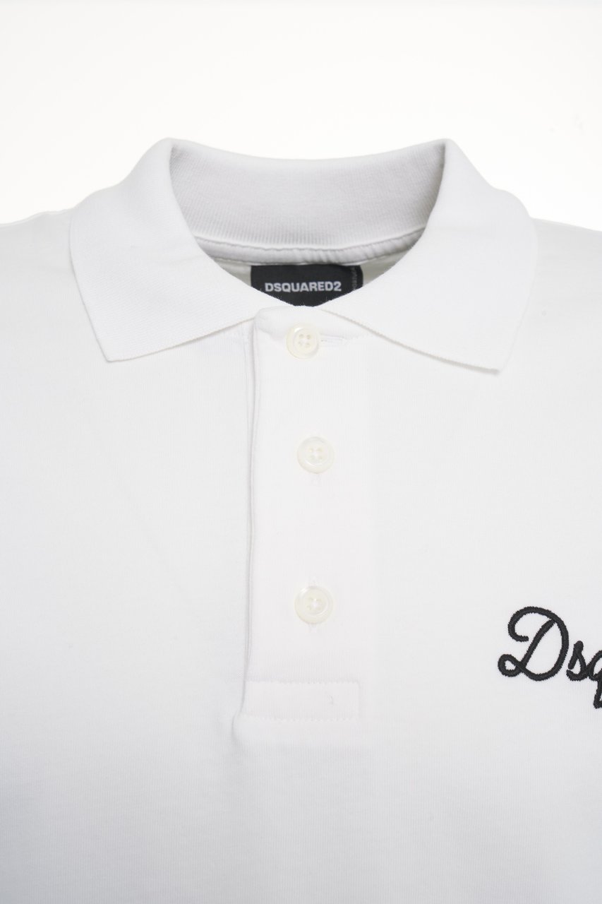 Dsquared2 Polo shirt with logo embroidery Wit
