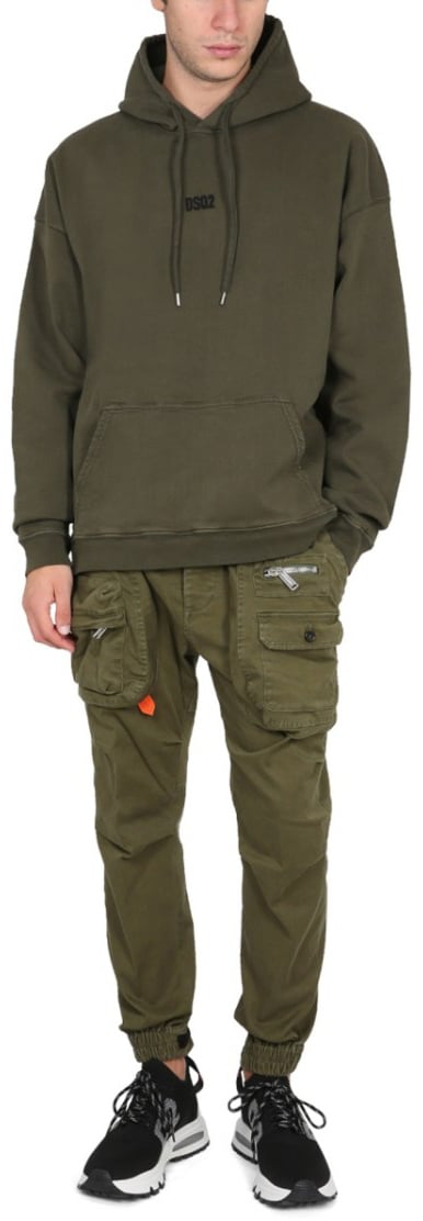 Dsquared2 Relaxed-Fit Hoodie With Drawstring Grijs
