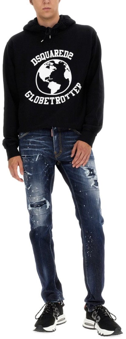 Dsquared2 Globetrotter Sweatshirt Zwart