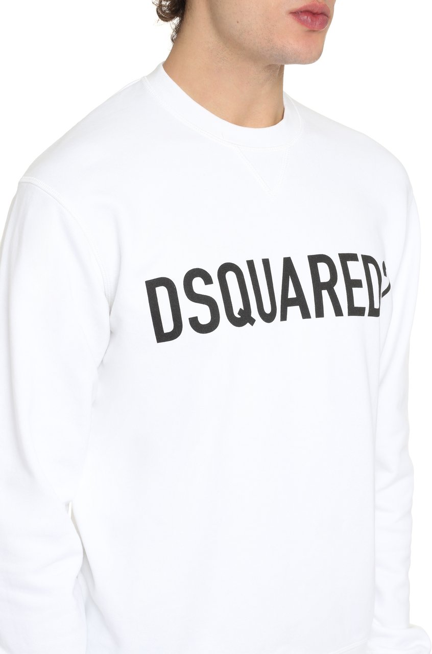 Dsquared2 Cotton crew-neck sweatshirt Wit