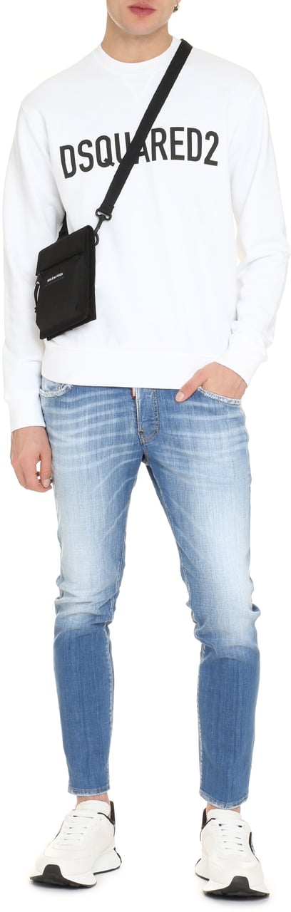Dsquared2 Cotton crew-neck sweatshirt Wit