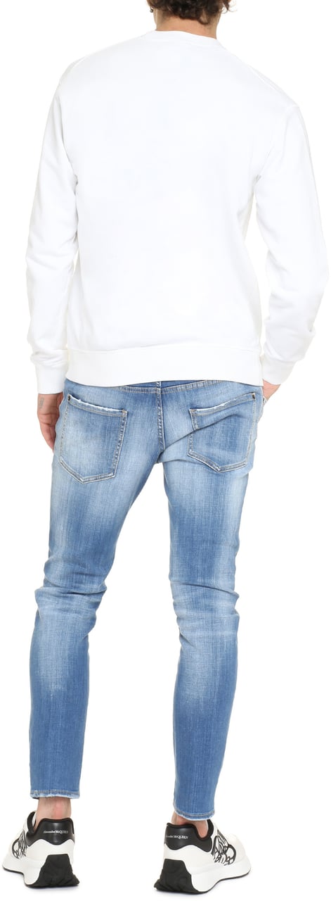 Dsquared2 Cotton crew-neck sweatshirt Wit