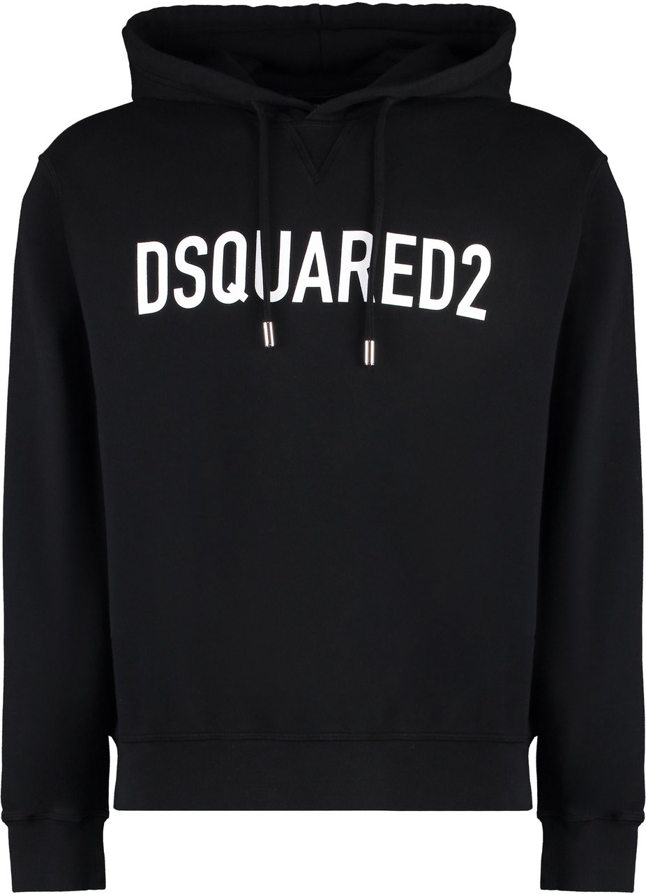 Dsquared2 Logo print hoodie Zwart
