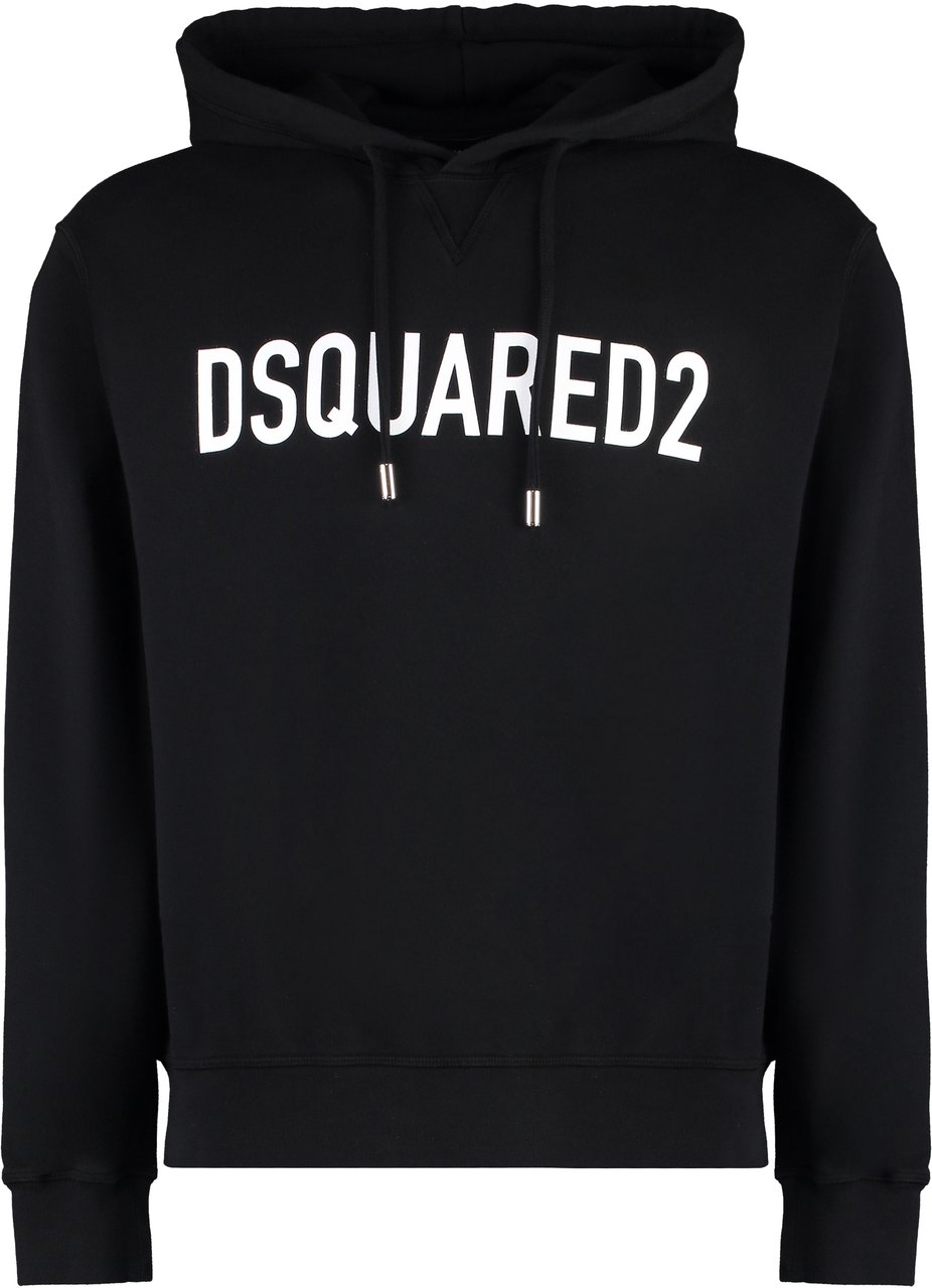 Dsquared2 Logo print hoodie Zwart