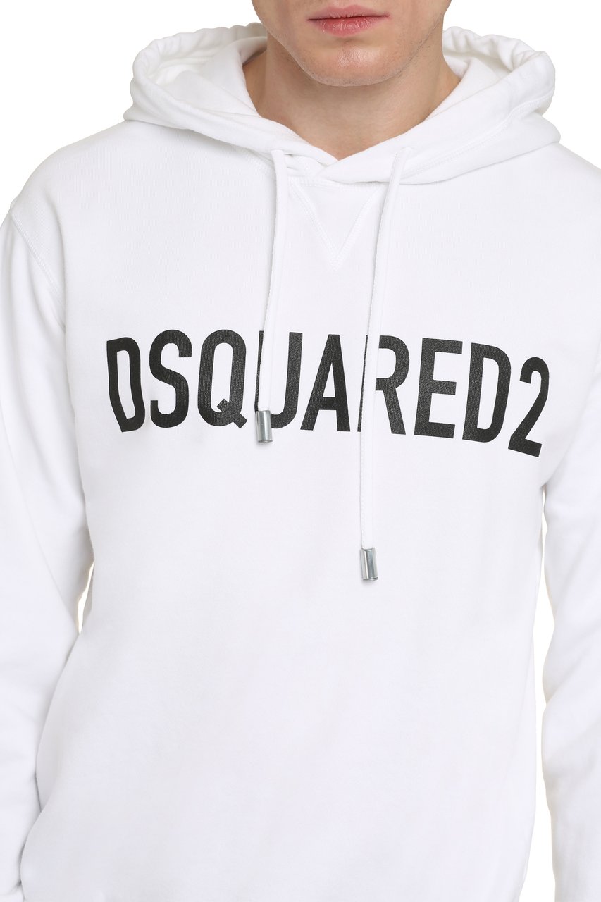 Dsquared2 Cotton hoodie Wit