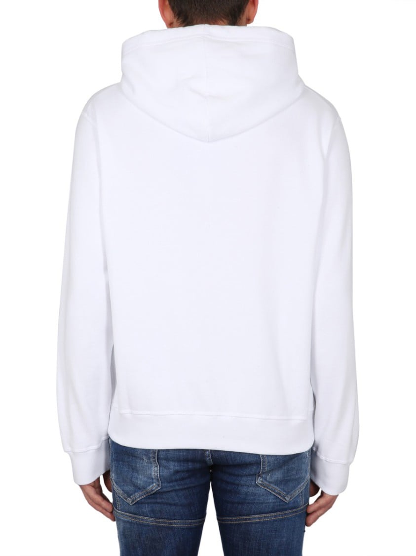 Dsquared2 Relaxed Fit Cotton Sweatshirt Wit