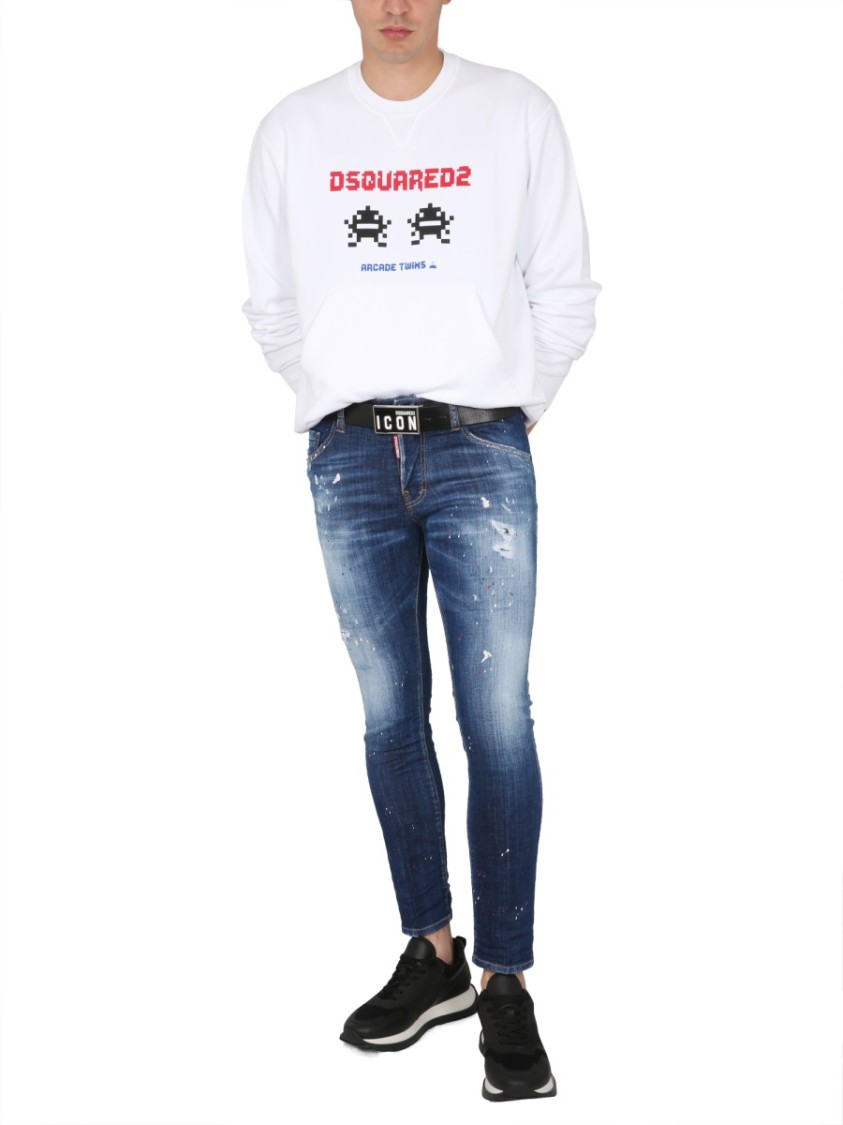 Dsquared2 Logo-Embellished Sweatshirt Wit
