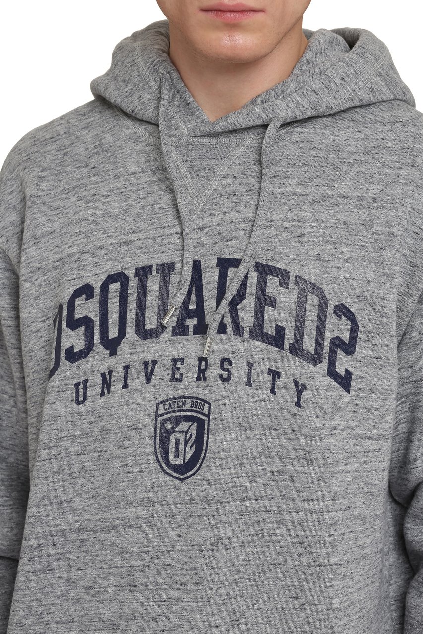 Dsquared2 Logo print hoodie Grijs