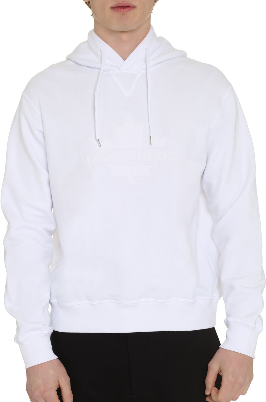 Dsquared2 Cotton hoodie Wit
