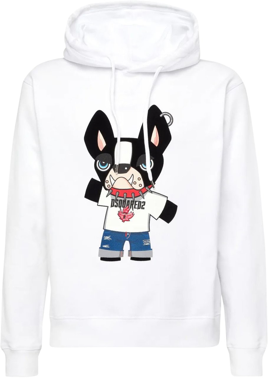 Dsquared2 Ciro Cool Fit Logo Hoodie Wit