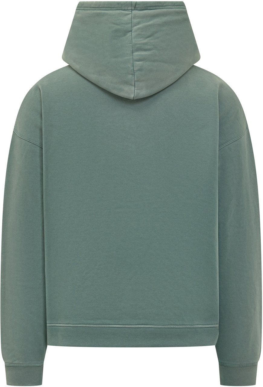 Dsquared2 Felpa Verde con Cappuccio e Stampa Heritage Lime