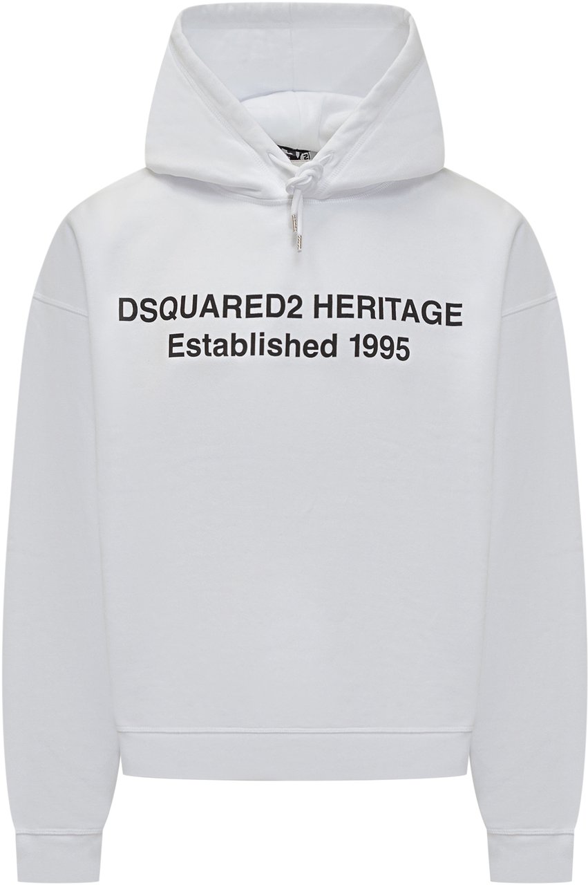 Dsquared2 Hoodie Heritage Logo Wit