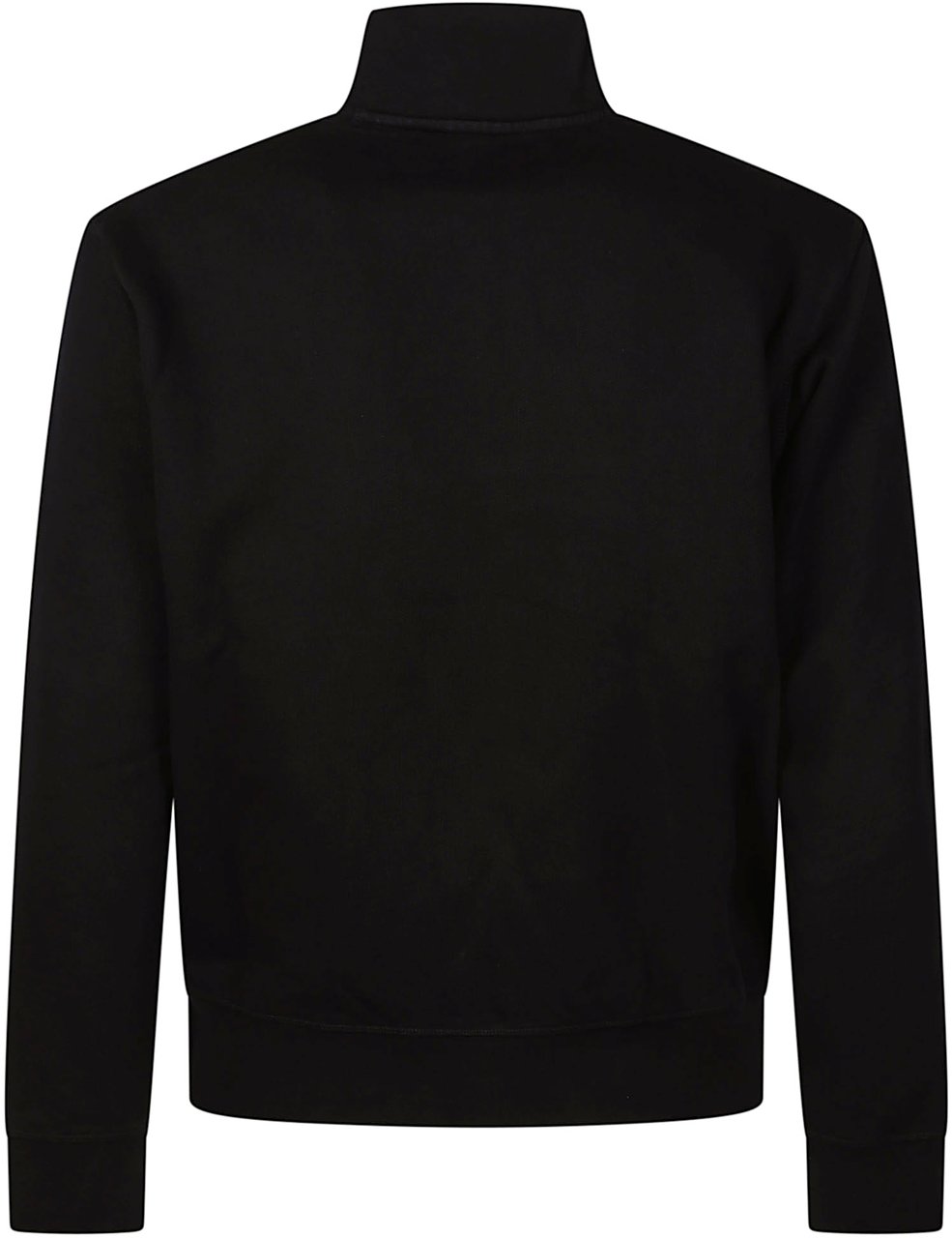 Dsquared2 Logo Print Half Zip Sweatshirt Black Zwart