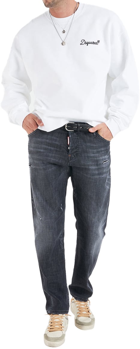 Dsquared2 Sweatshirt with logo embroidery Wit