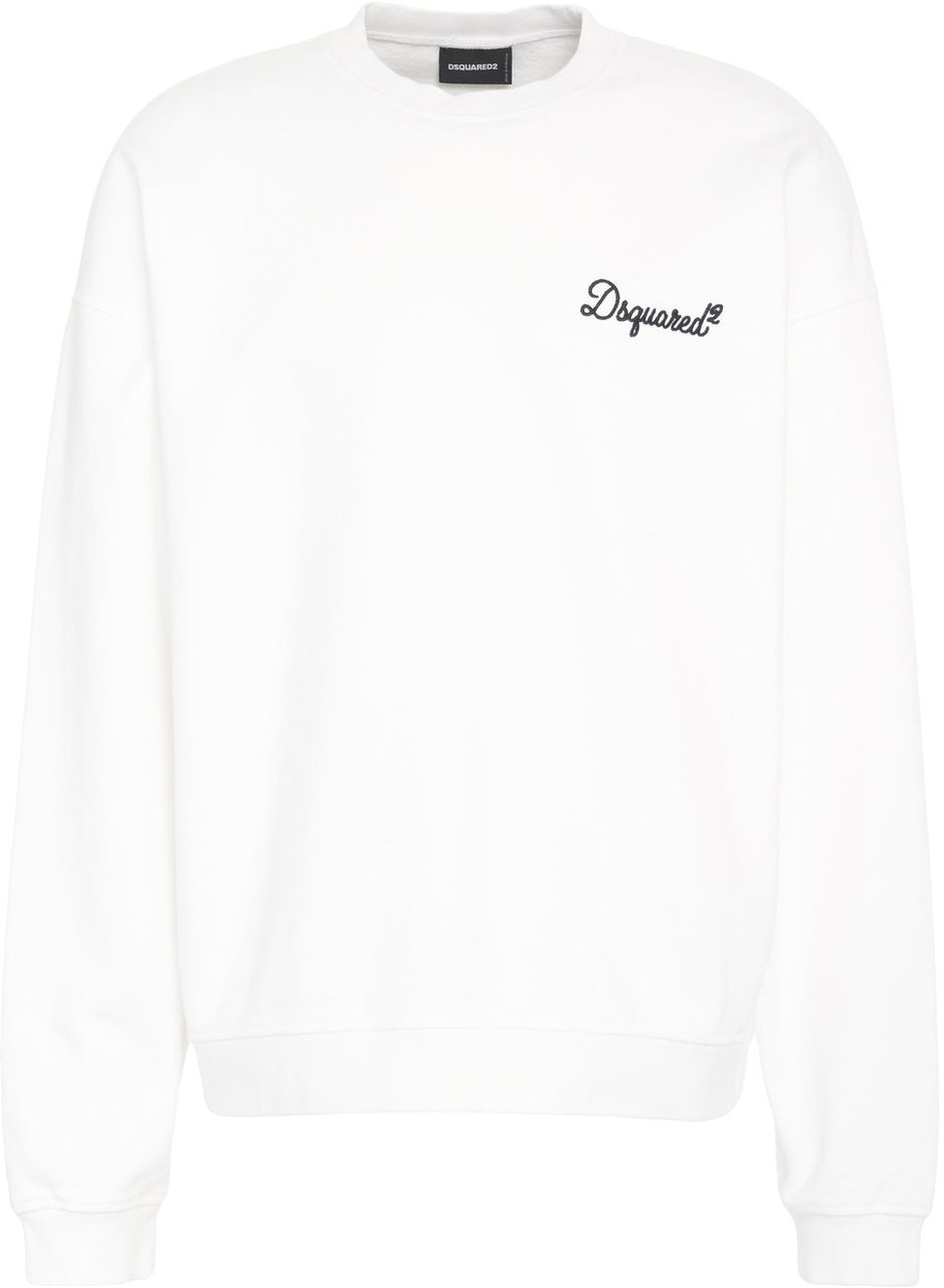 Dsquared2 Sweatshirt with logo embroidery Wit