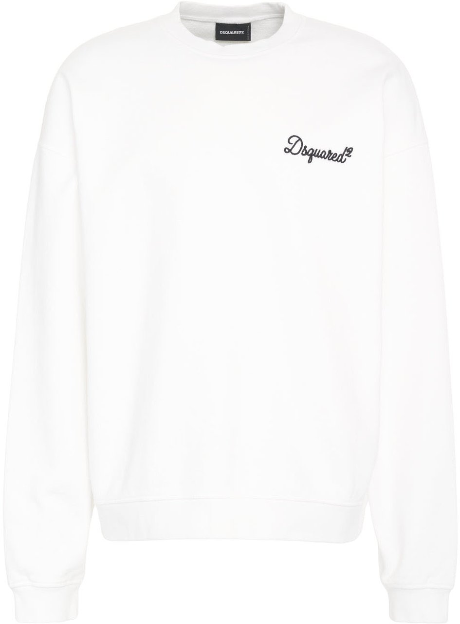 Dsquared2 Sweatshirt with logo embroidery Wit
