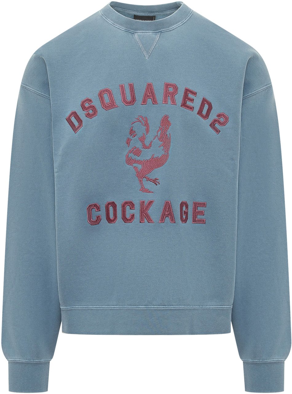 Dsquared2 SHORT WIDE CREWNECK Navy