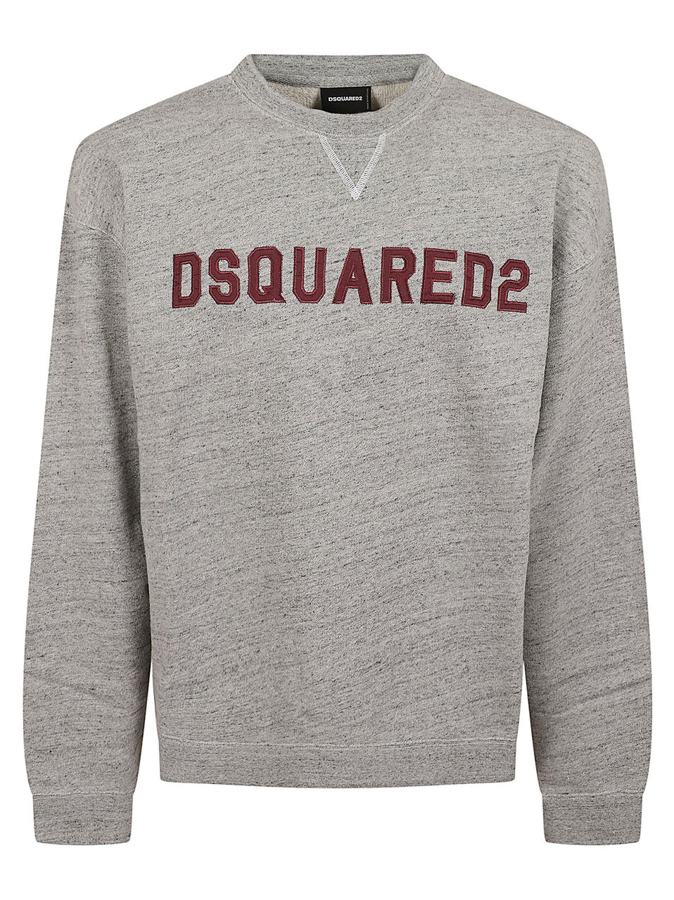 Dsquared2 Varsity-Inspired D2 College Sweatshirt with Embossed Logo Grijs