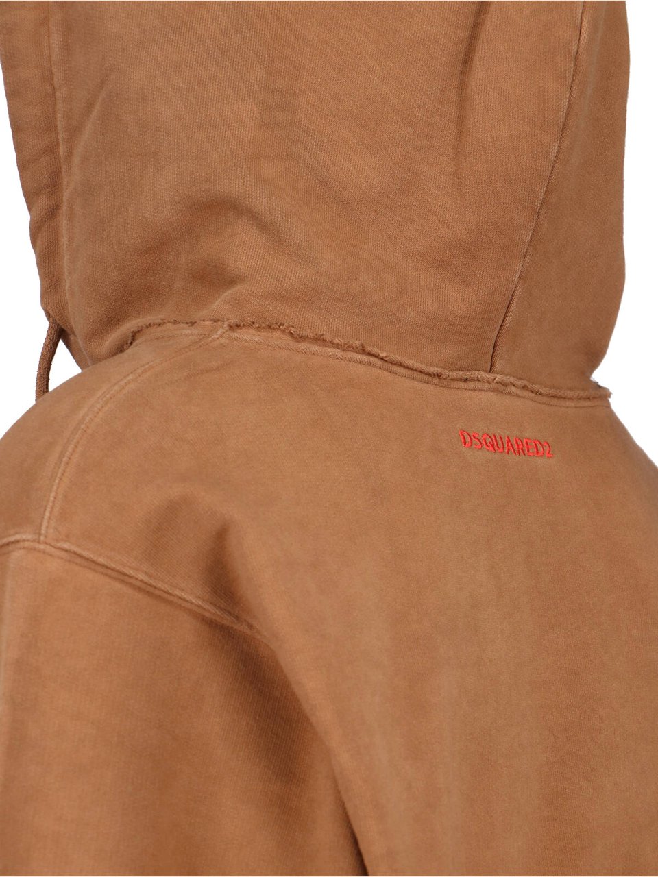 Dsquared2 Classic Knit Brown Hooded Sweatshirt With Relaxed Fit Bruin