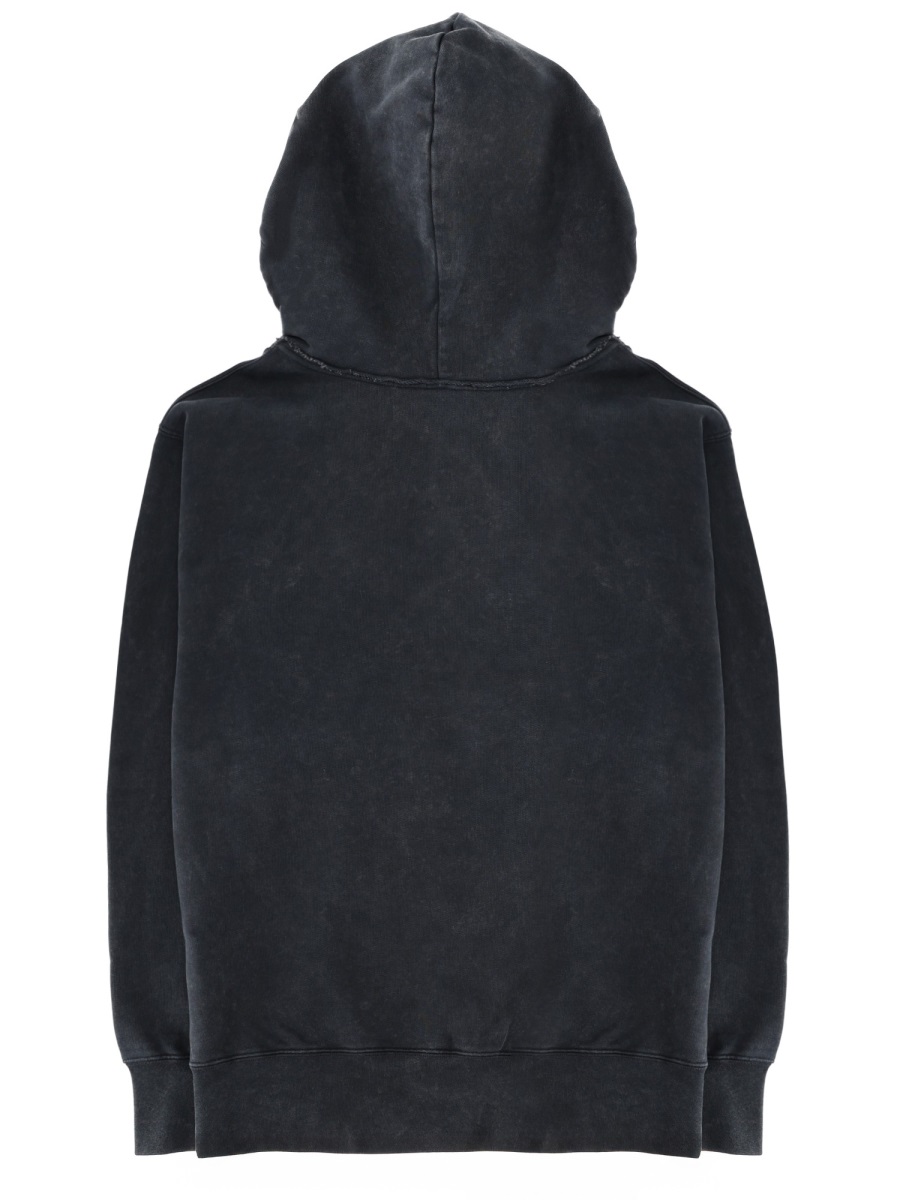 Dsquared2 Washed Black Gym Graphic Hoodie Zwart