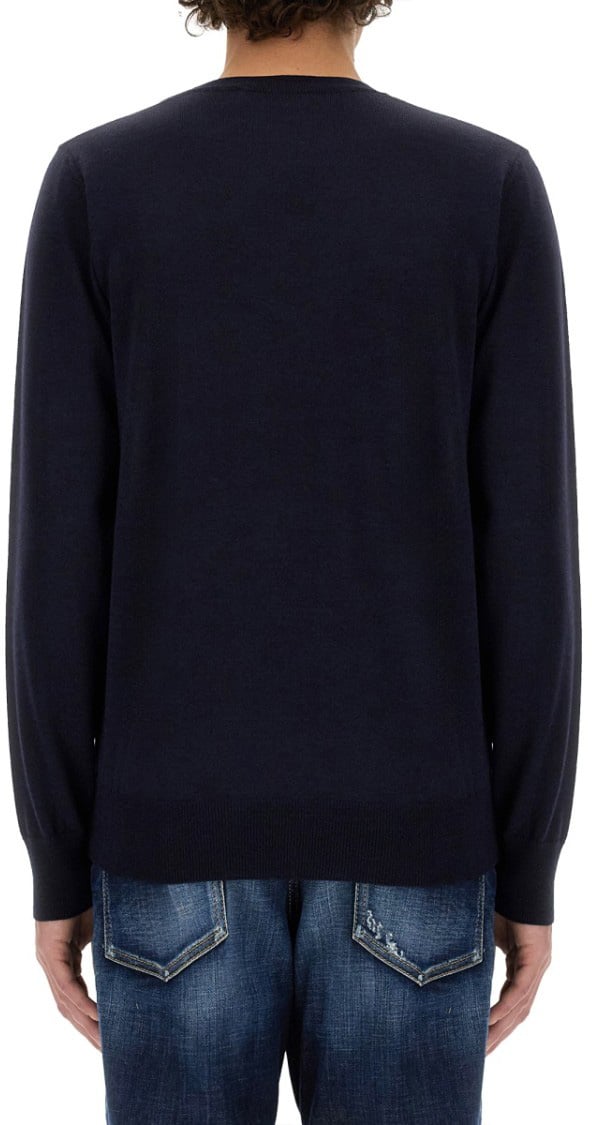 Dsquared2 Black Wool Jersey Zwart