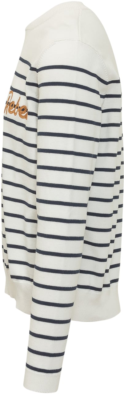 Dsquared2 Maglia a Righe con Ricamo Logo Wit