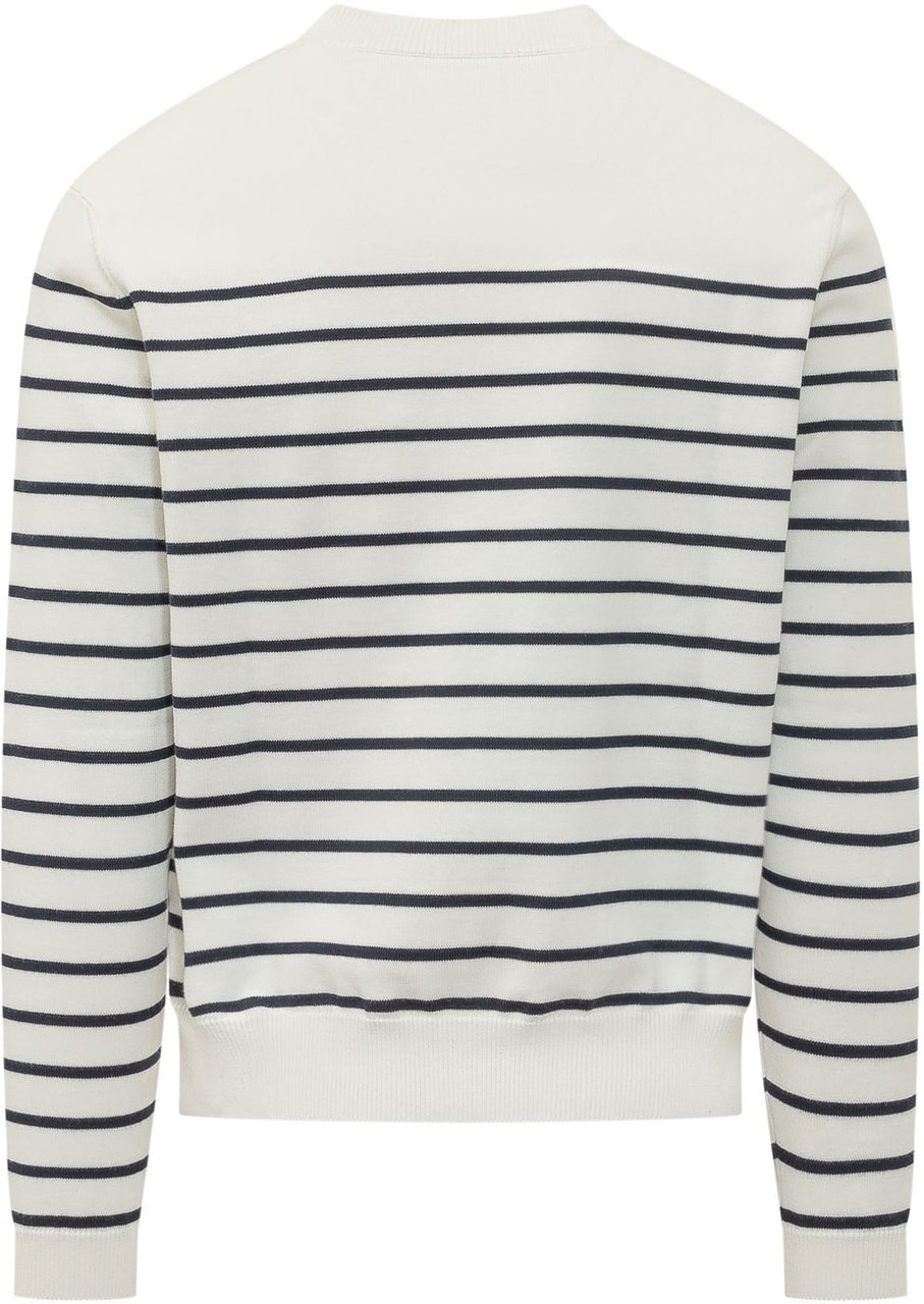 Dsquared2 Maglia a Righe con Ricamo Logo Wit