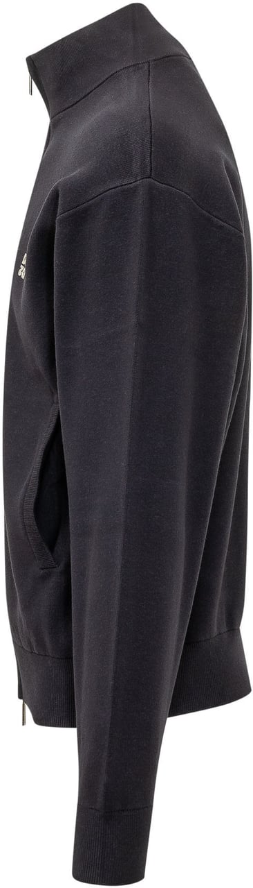 Dsquared2 Cardigan con Zip e Collo Alto Zwart