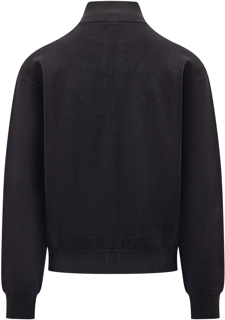 Dsquared2 Cardigan con Zip e Collo Alto Zwart