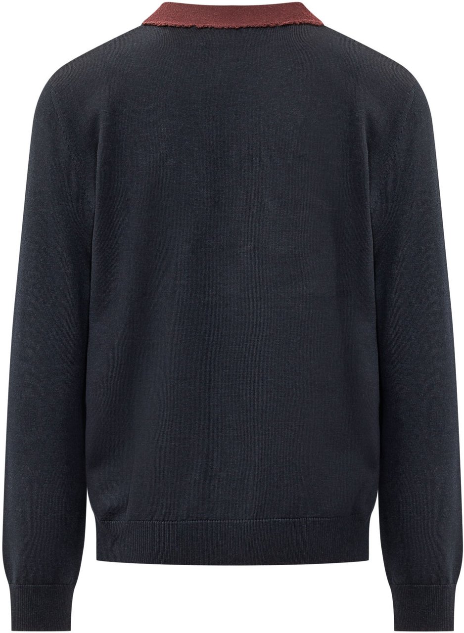 Dsquared2 Cardigan con Bordo a Contrasto Zwart