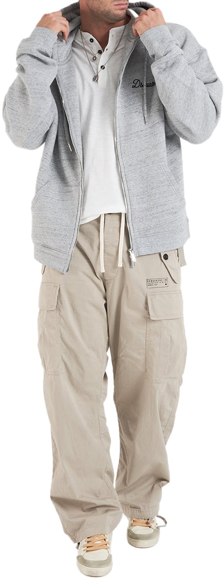 Dsquared2 Hoodie with zipper Grijs